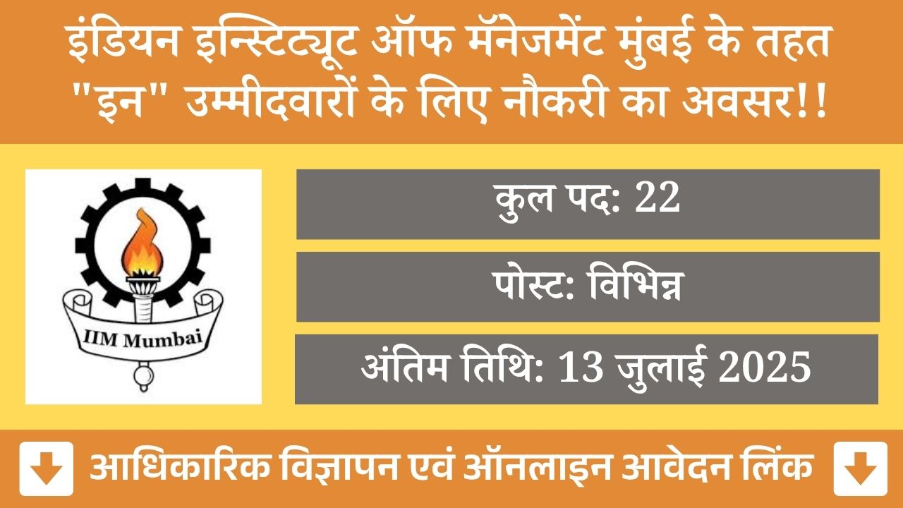 IIM Mumbai Bharti 2025