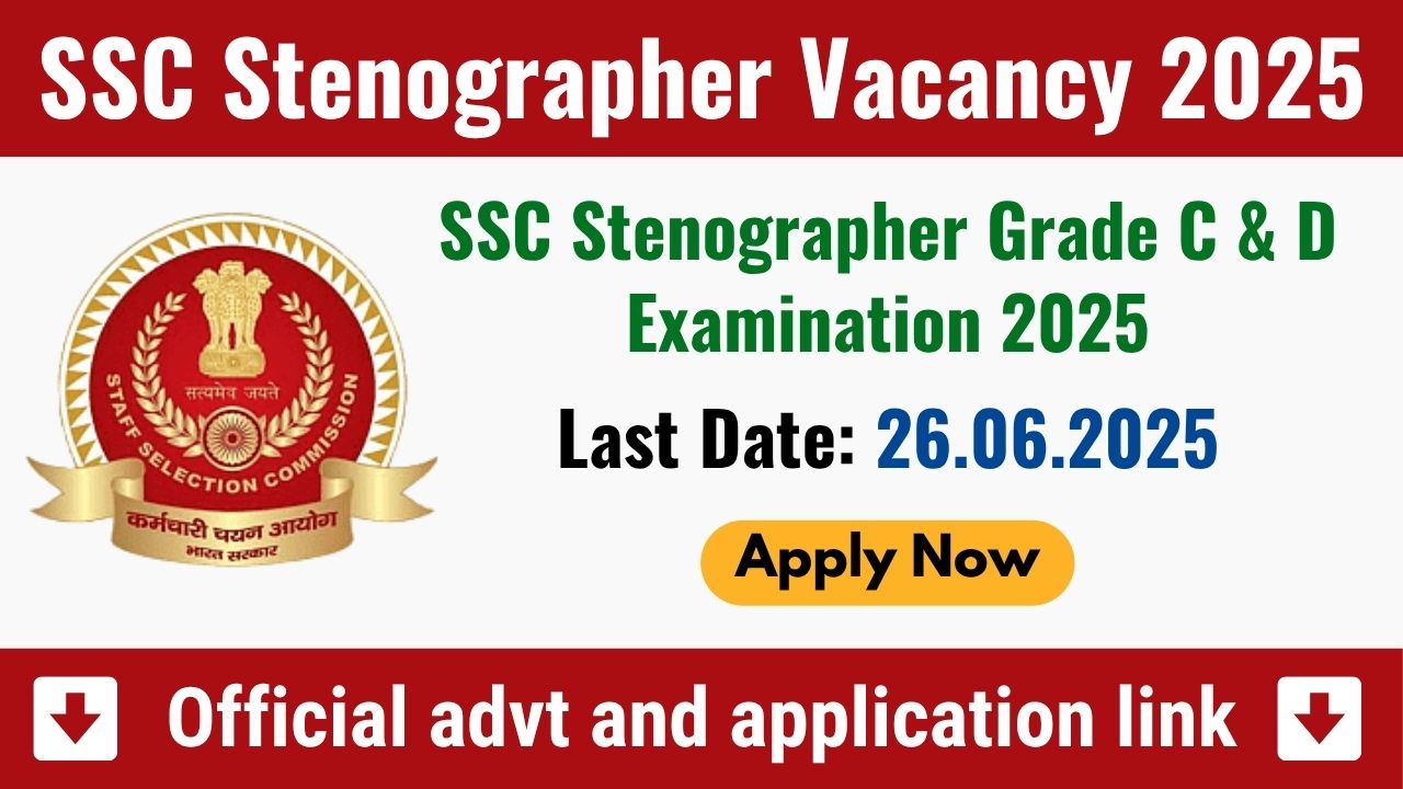 SSC Stenographer Recruitment 2025