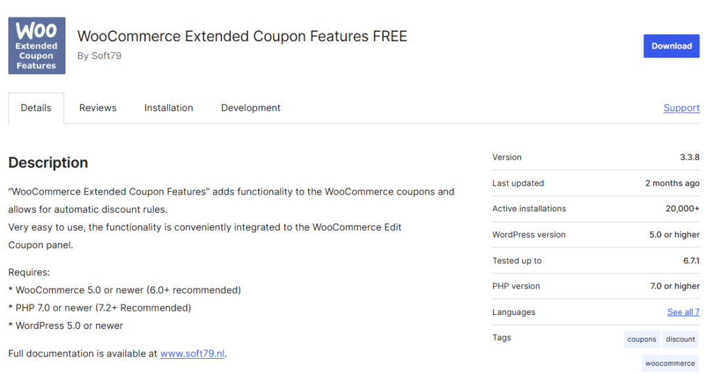 WooCommerce Extended Coupon Features