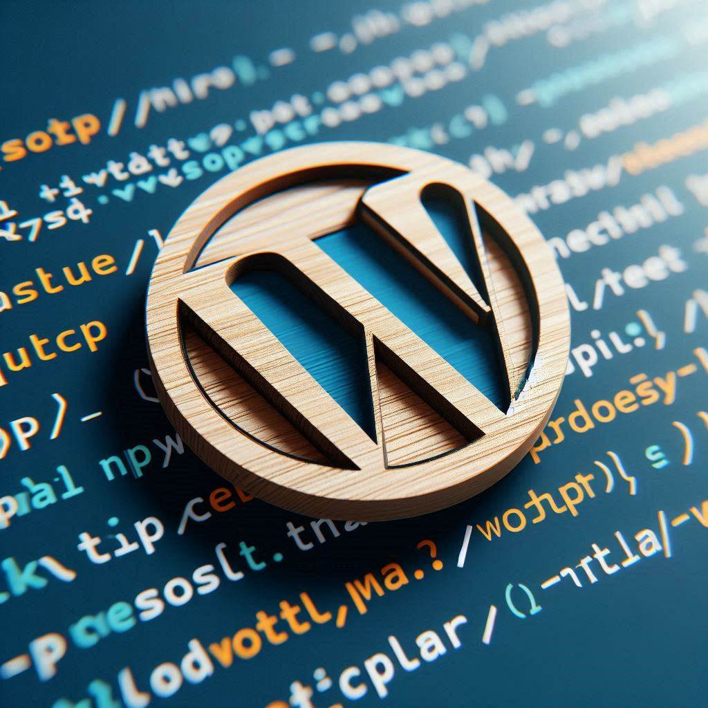A code snippet with PHP highlighted next to the WordPress logo.