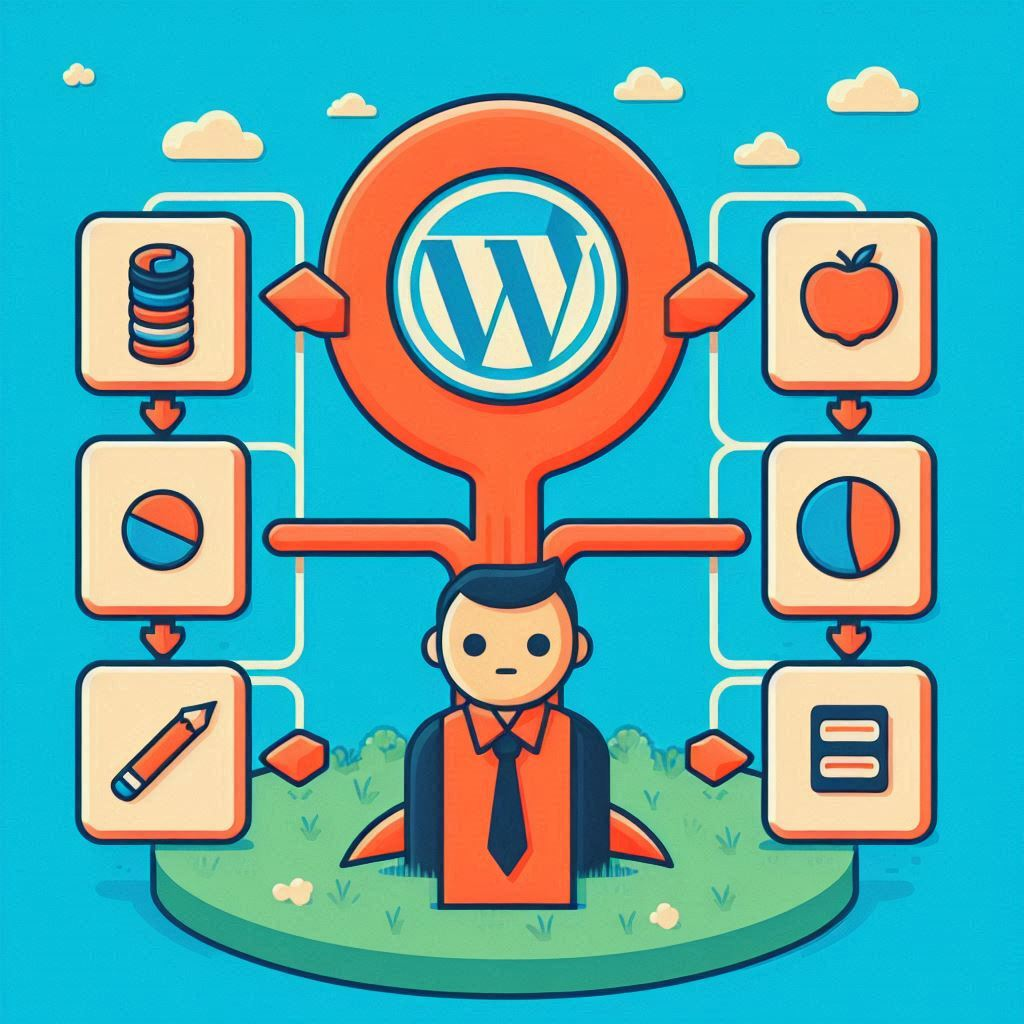 A decision tree comparing WordPress to alternatives based on user goals.