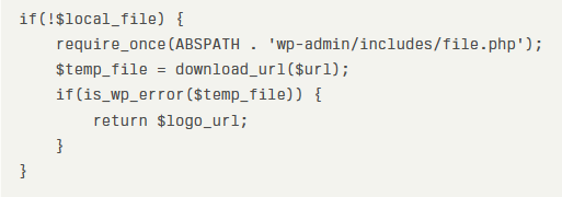 Code snippet illustrating the file upload vulnerability in TheGem theme